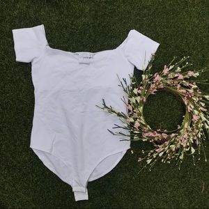 Asos white short sleeves body suit